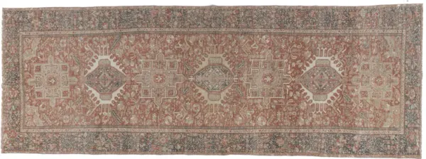 Karaja Hand Knotted Runner 4'6 X 12'6 - red