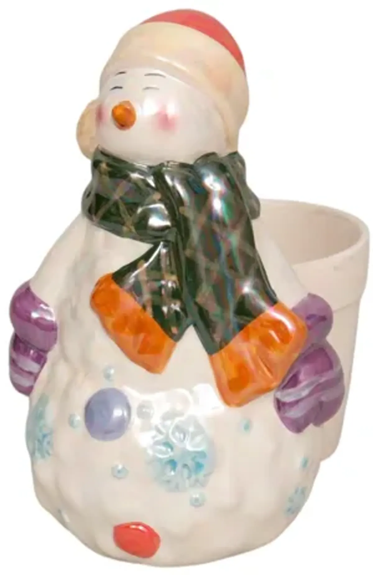 Ceramic Snowman Plant Pot Holder