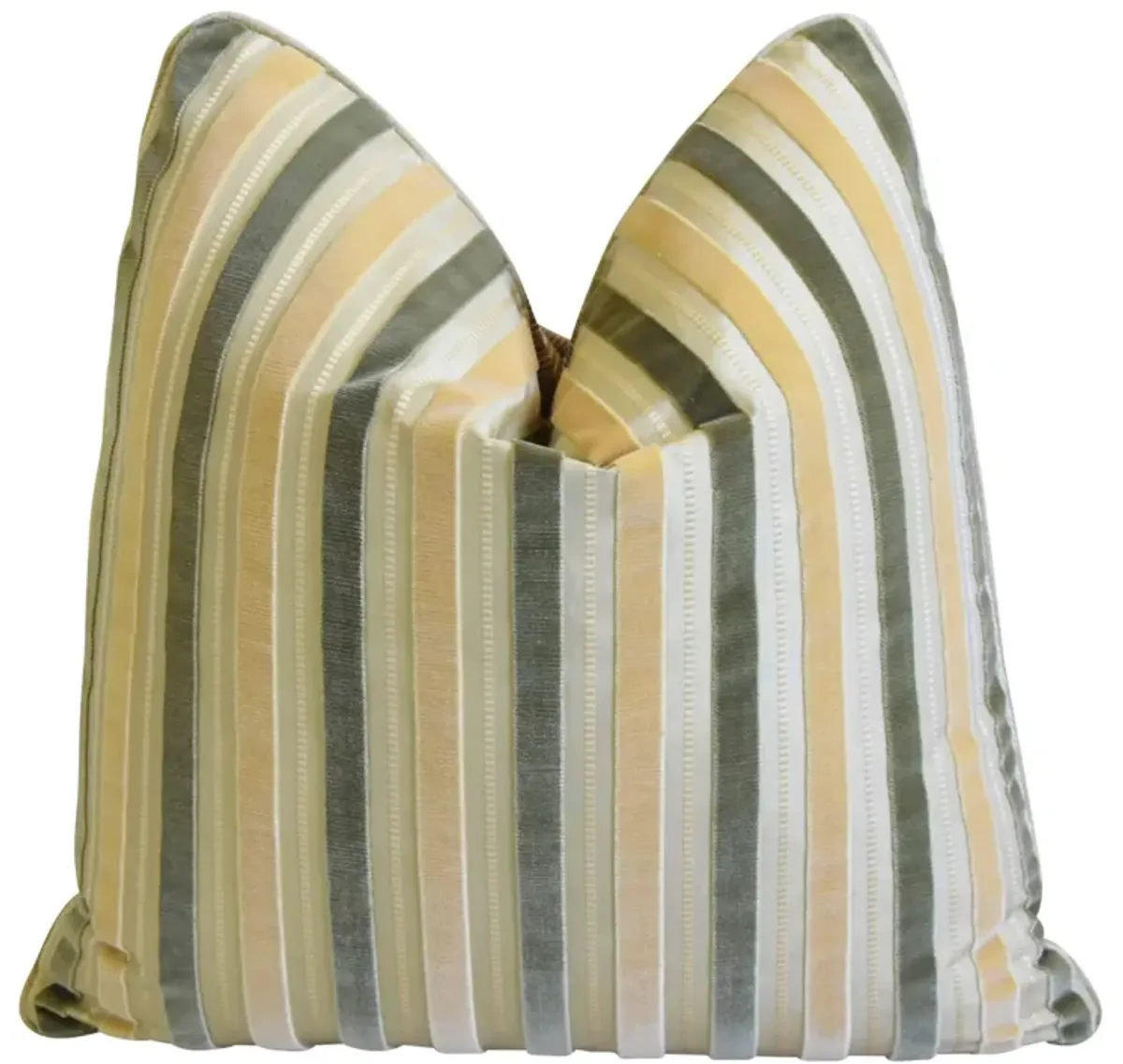 Beacon Hill Silk Velvet Striped Pillow