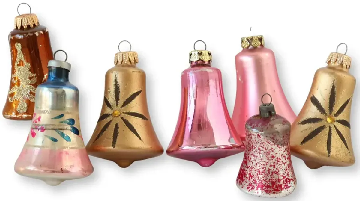 Mercury Glass Bell Ornaments - The Queens Landing