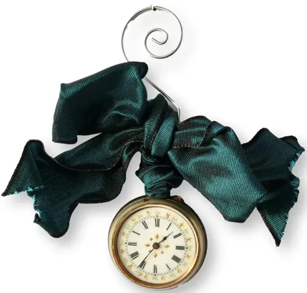 Antique Pocket Watch Ornament - Rose Victoria