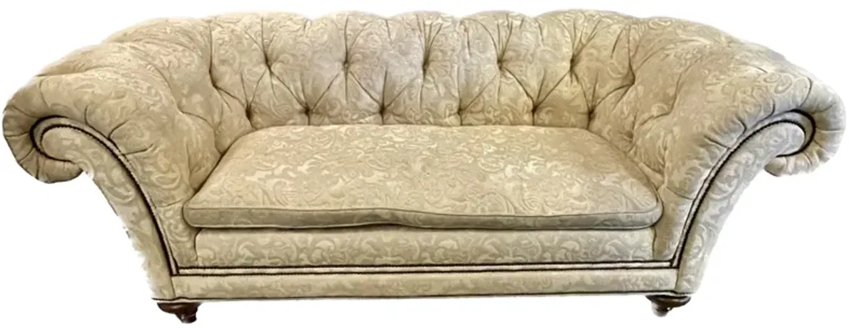 Large Upholstered Baker Tufted Sofa