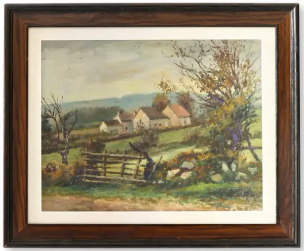 Idyllic French Countryside Painting - Rose Victoria - Green