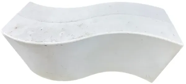 Abstract " Virgullilla" Curved Table - White