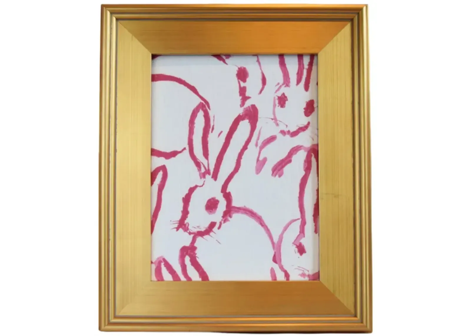 Framed Hunt Slonem Bunny Hutch Fabric - Pink