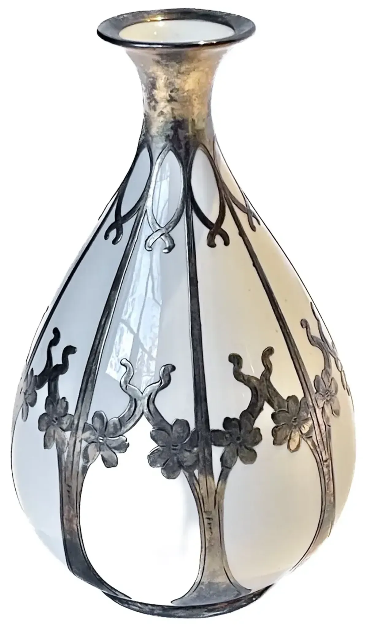 Lenox Art Nouveau Silver Overlay Vase