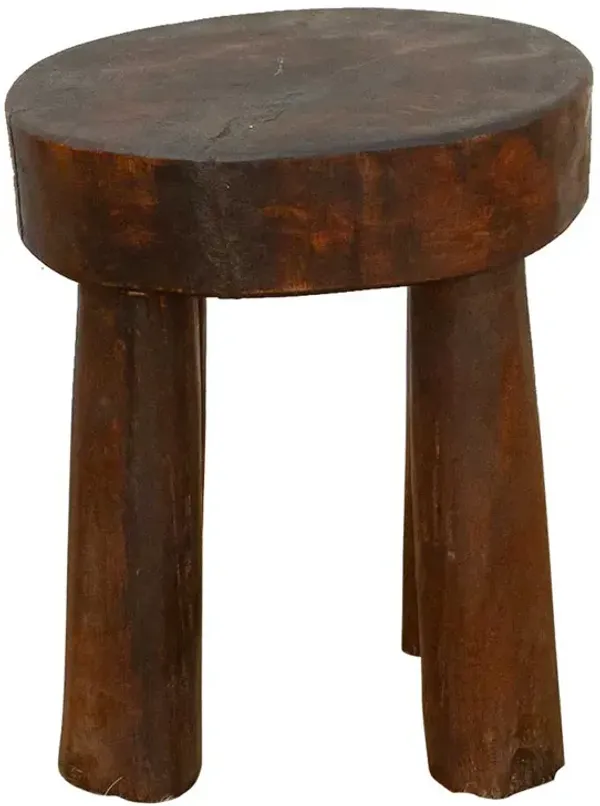 Deep Brown African Milking Stool - de-cor - Handcrafted