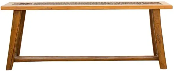 Rustic Console with Antique Lattice Top - de-cor - Brown