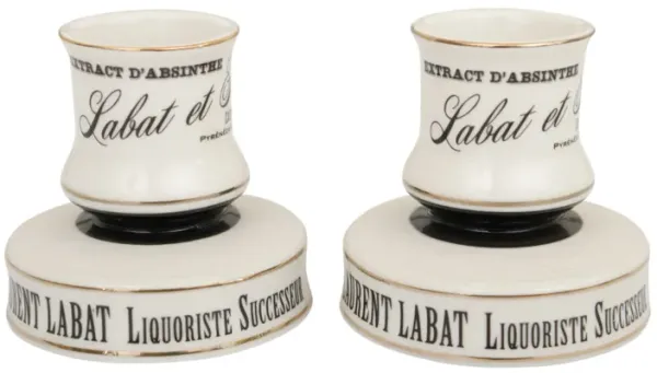 Absinthe Ceramic Match Strikers - a Pair - Interesting Things - Black