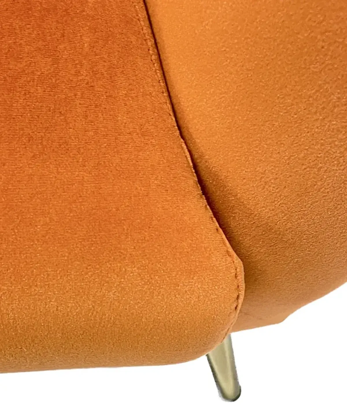 MCM Style Tufted Orange Wingback Chair - Comfortable, Stylish