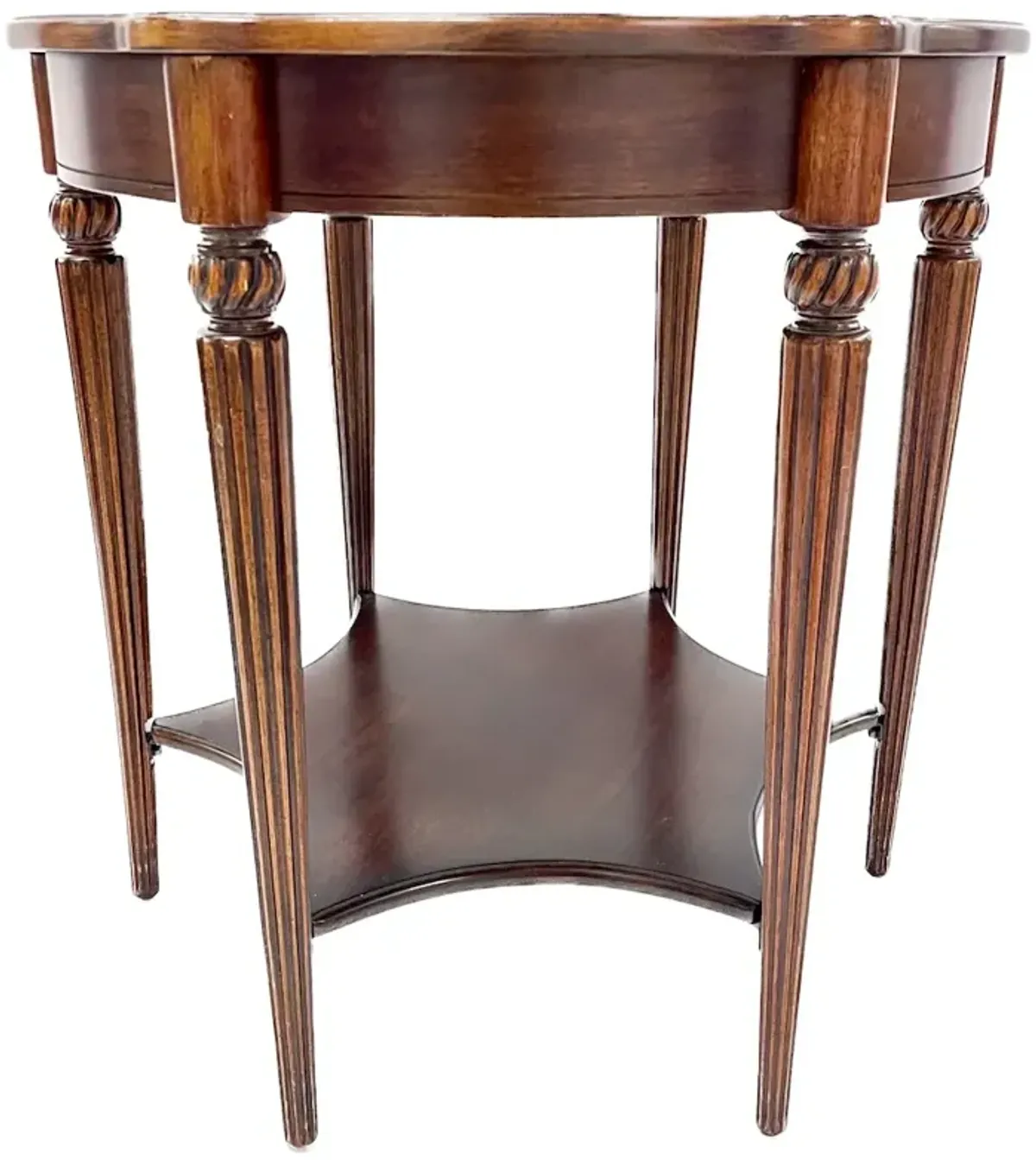 Compass Star Inlaid Occasional Table - Brown