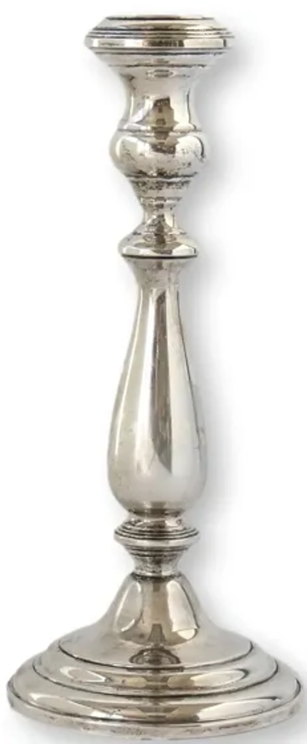 Tall Sterling Silver Candlestick - The Queens Landing