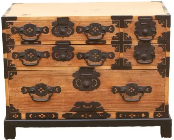 Antique Japanese Tansu Chest of Drawers - de-cor - Black