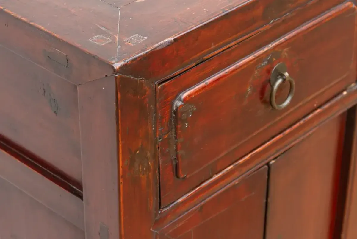 Antique Chippendale Style Slim Cabinet - Brown