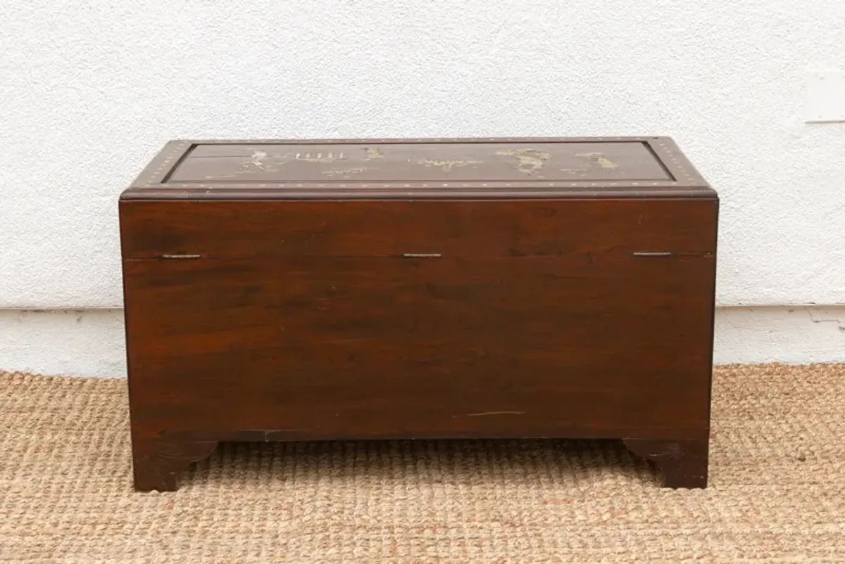 Mid 20th Century Mother of Pearl Chest - Brown