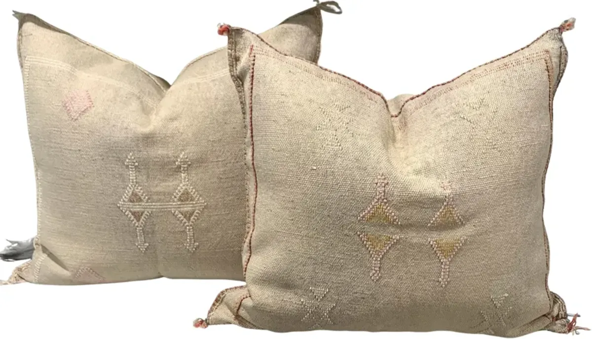 Moroccan Sabra Silk Pillows - Set of 2 - Eat Drink Home