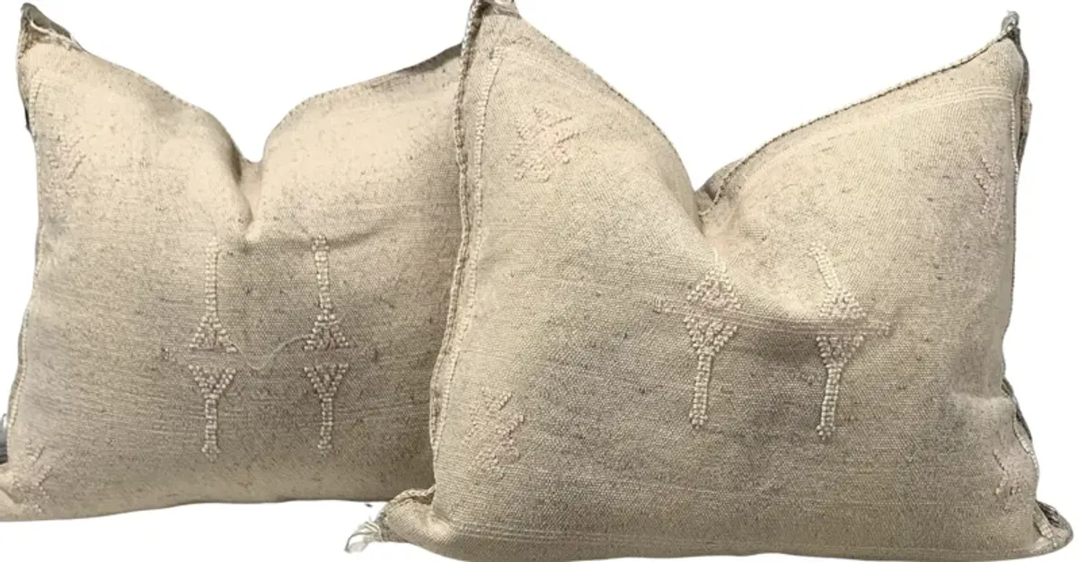 Moroccan Sabra Silk Pillows - Set of 2