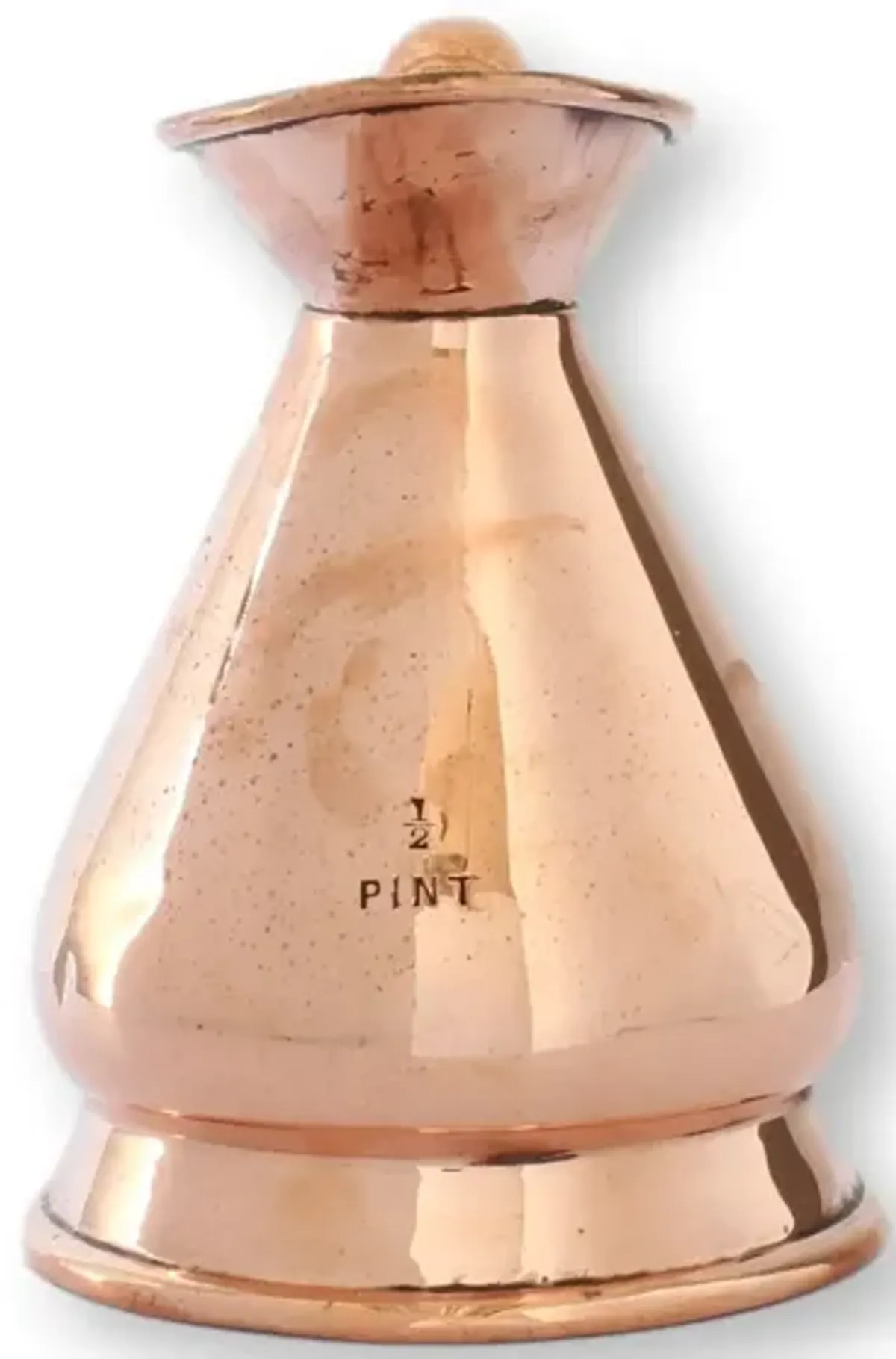 19th-C Georgian Half Pint Haystack Jug - Rose Victoria - Gold