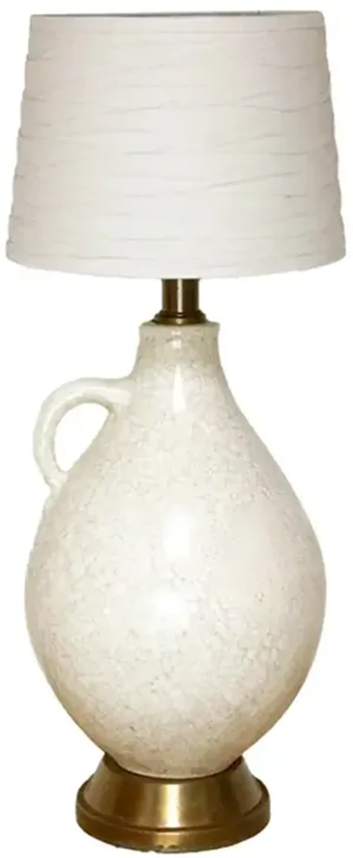 Tall Vintage Porcelain Jug Lamp - de-cor - White
