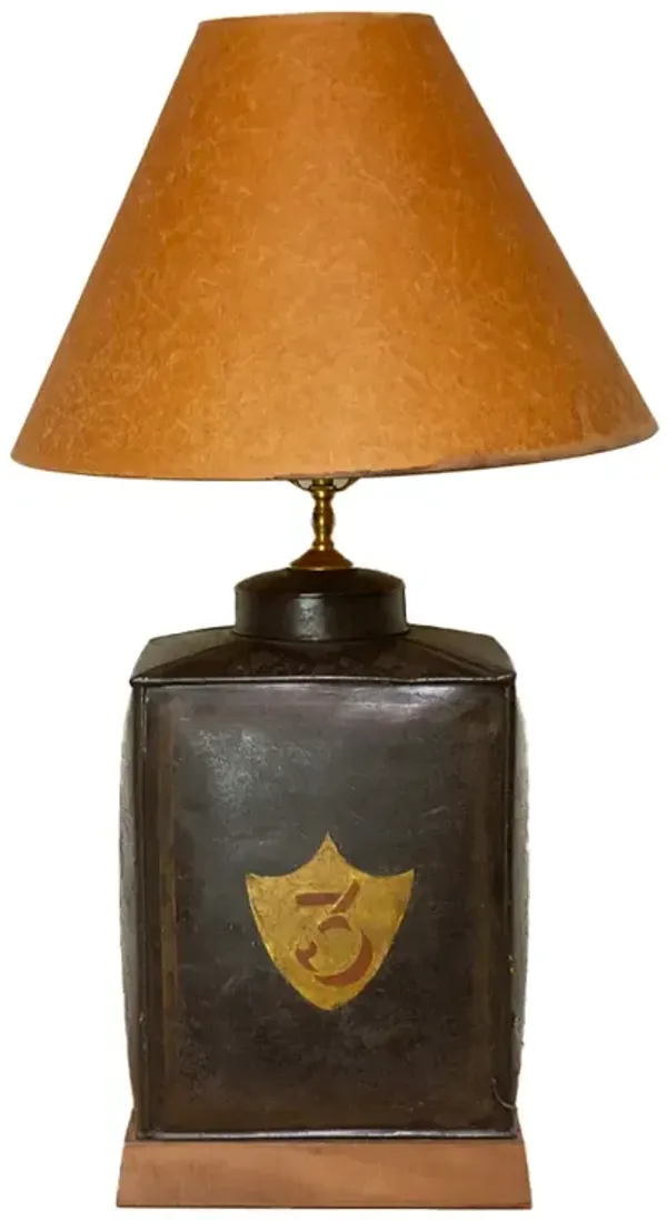 Antique Tea Container Number 3 Lamp - de-cor - Black