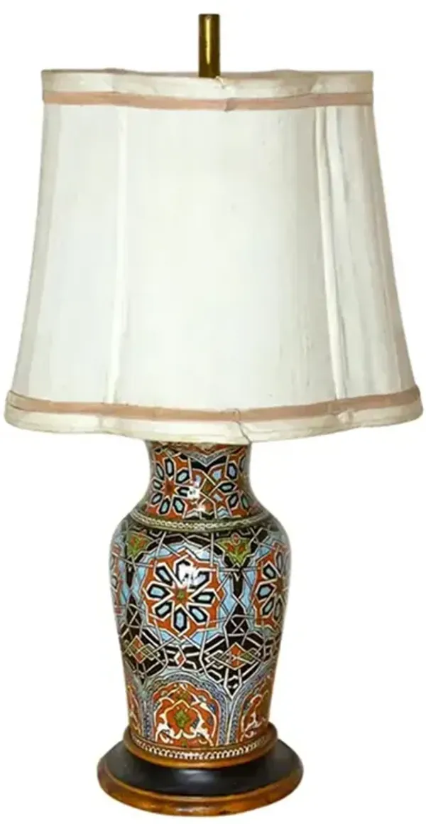 Vintage Marrakech Pottery Lamp - de-cor - Multi