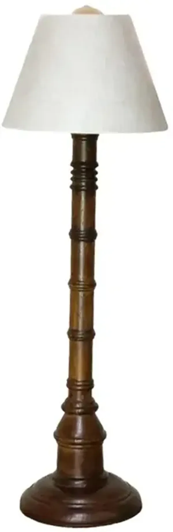 Elegant Turned Wood French Lamp - de-cor - Brown