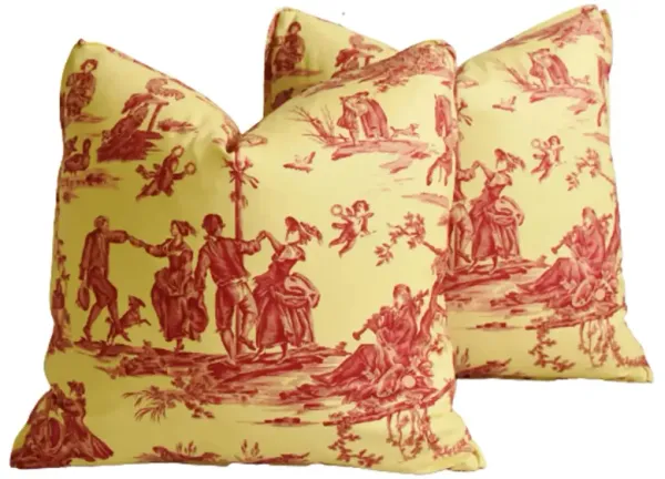 Pierre Deux French Toile Pillows, Pair