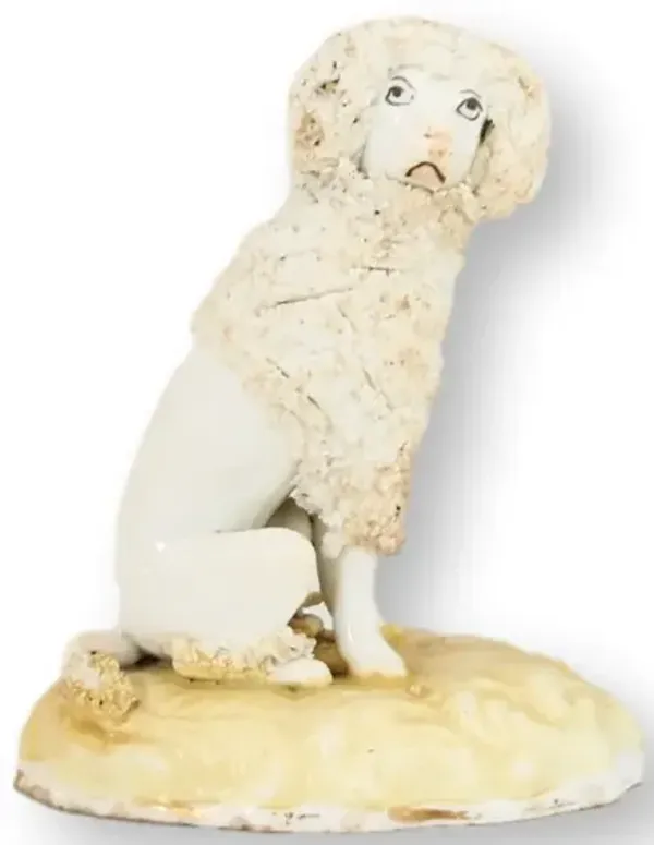 Antique French Porcelain Poodle