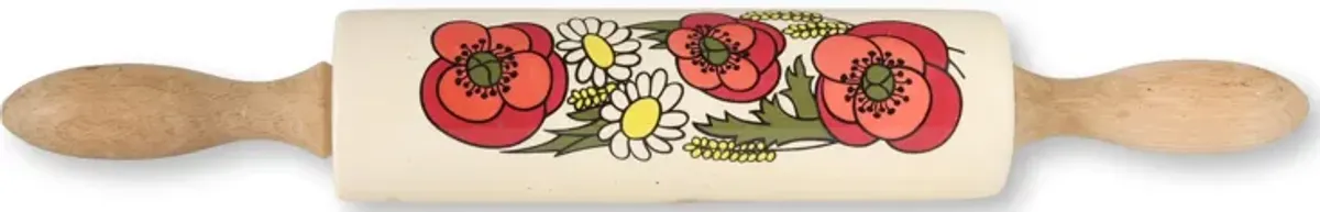 MIdcentury Poppy & Daisy Rolling Pin