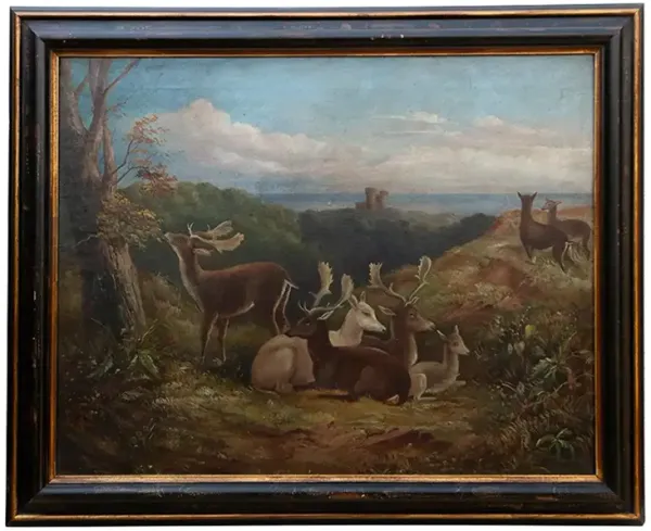 Antique European Landscape Painting - de-cor - Multi