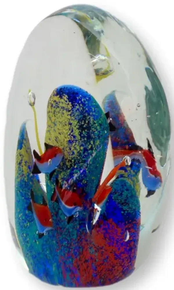 Murano Glass "Aquarium" Paperweight - The Queens Landing - Clear
