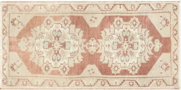 1960s Turkish Oushak Yastic -1'8"x 3'6" - orange