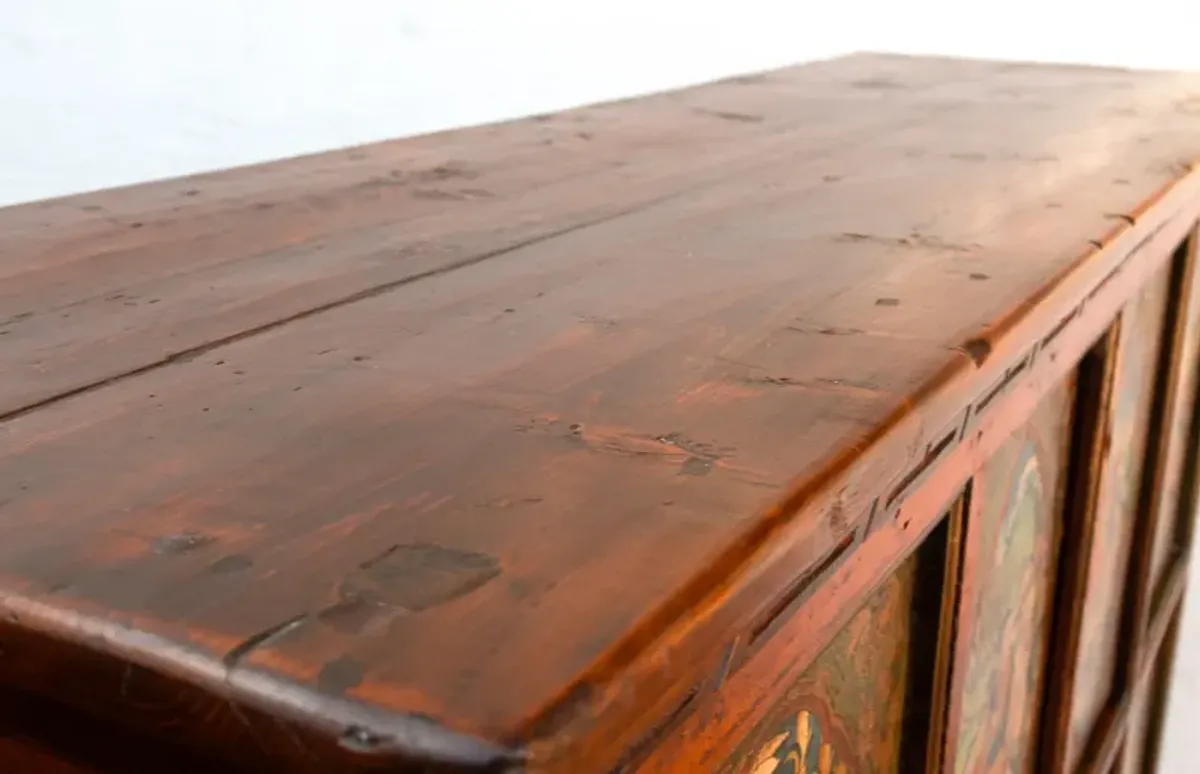 Early 19th C. Tibetan Painted Cabinet
