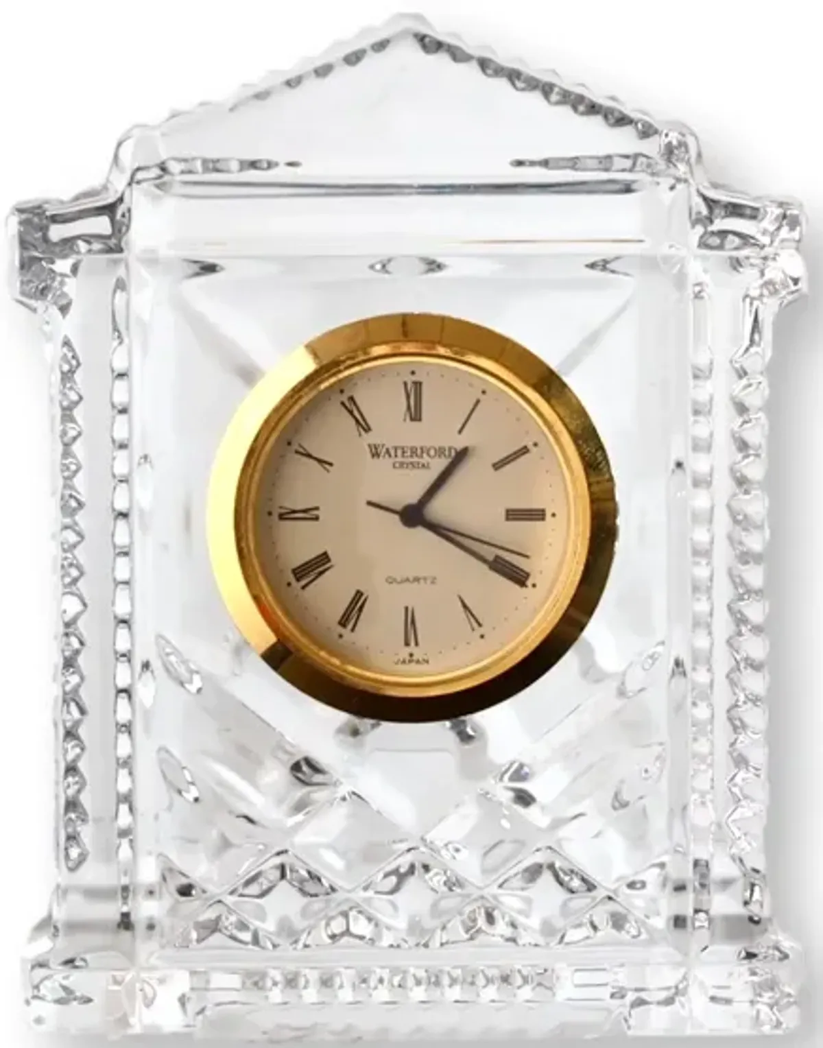 Waterford Crystal Mini Desk Clock - The Queens Landing - Clear