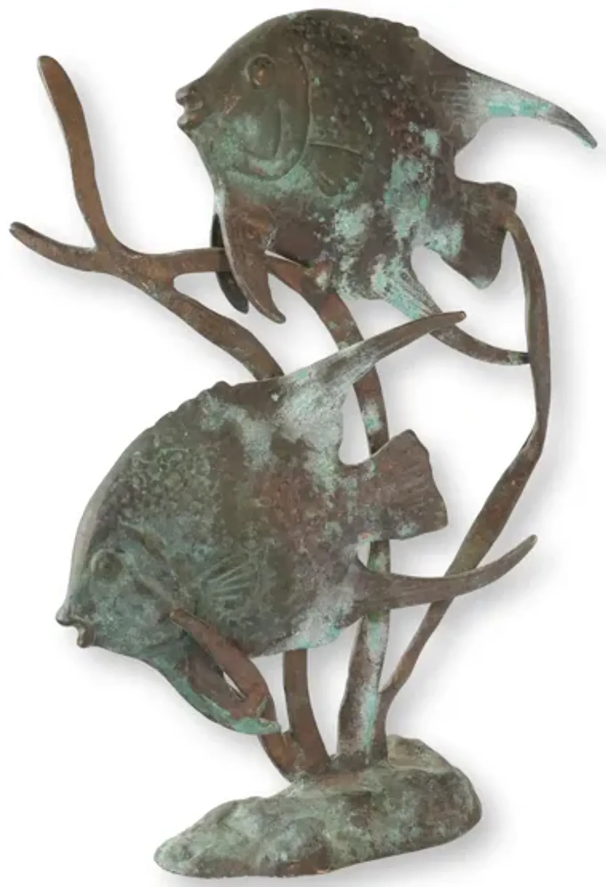Angel Fish Bronze Sculpture - The Queens Landing - Black