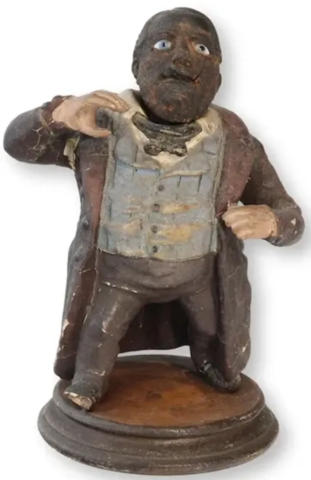 Folk Art Papier-Mâch Dickens Figure - New England Mercantile - Black