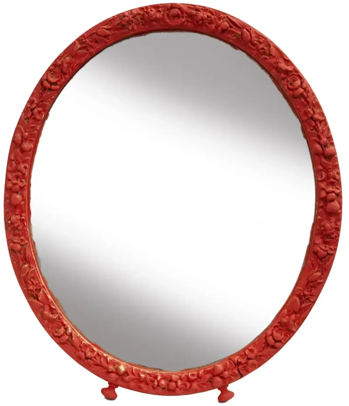 Early 20th C Barbola Framed Table Mirror