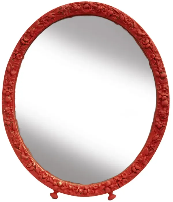 Early 20th C Barbola Framed Table Mirror