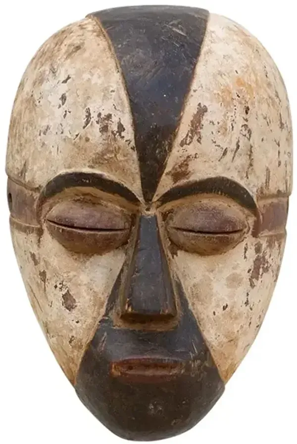 African Songe Mask - Mystical Vision - de-cor - brown
