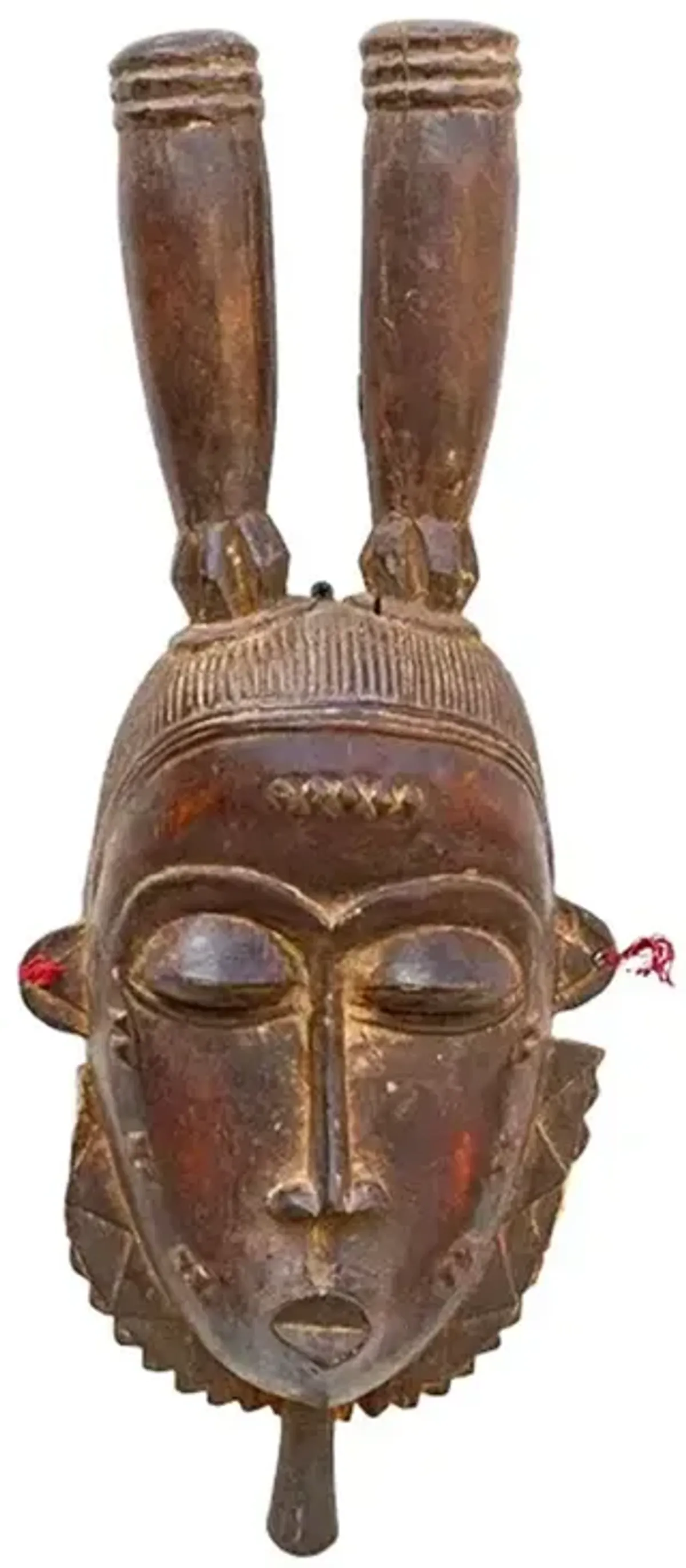 Senufo Kpelie Finely Carved Mask - de-cor - brown