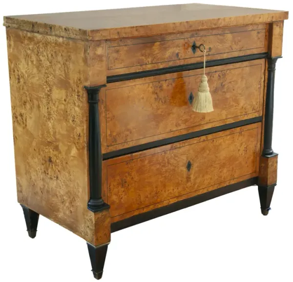 Birdseye Maple & Ebony Biedermeier Chest - Fleur de Lex Antiques