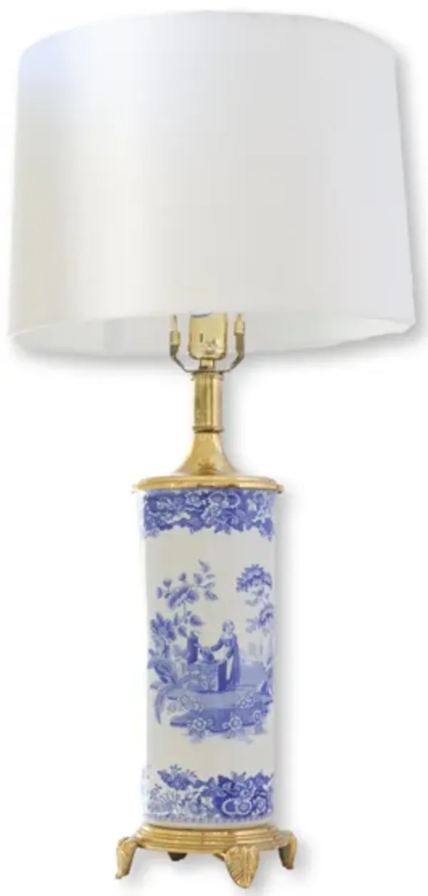 Spode Blue Room Collection Lamp - Rose Victoria