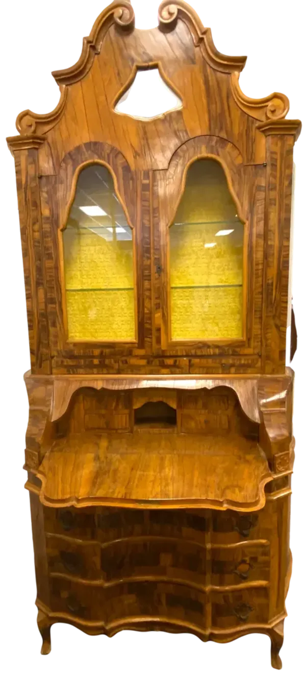 Italian Venetian Style Walnut Secretary - Ballyhoo