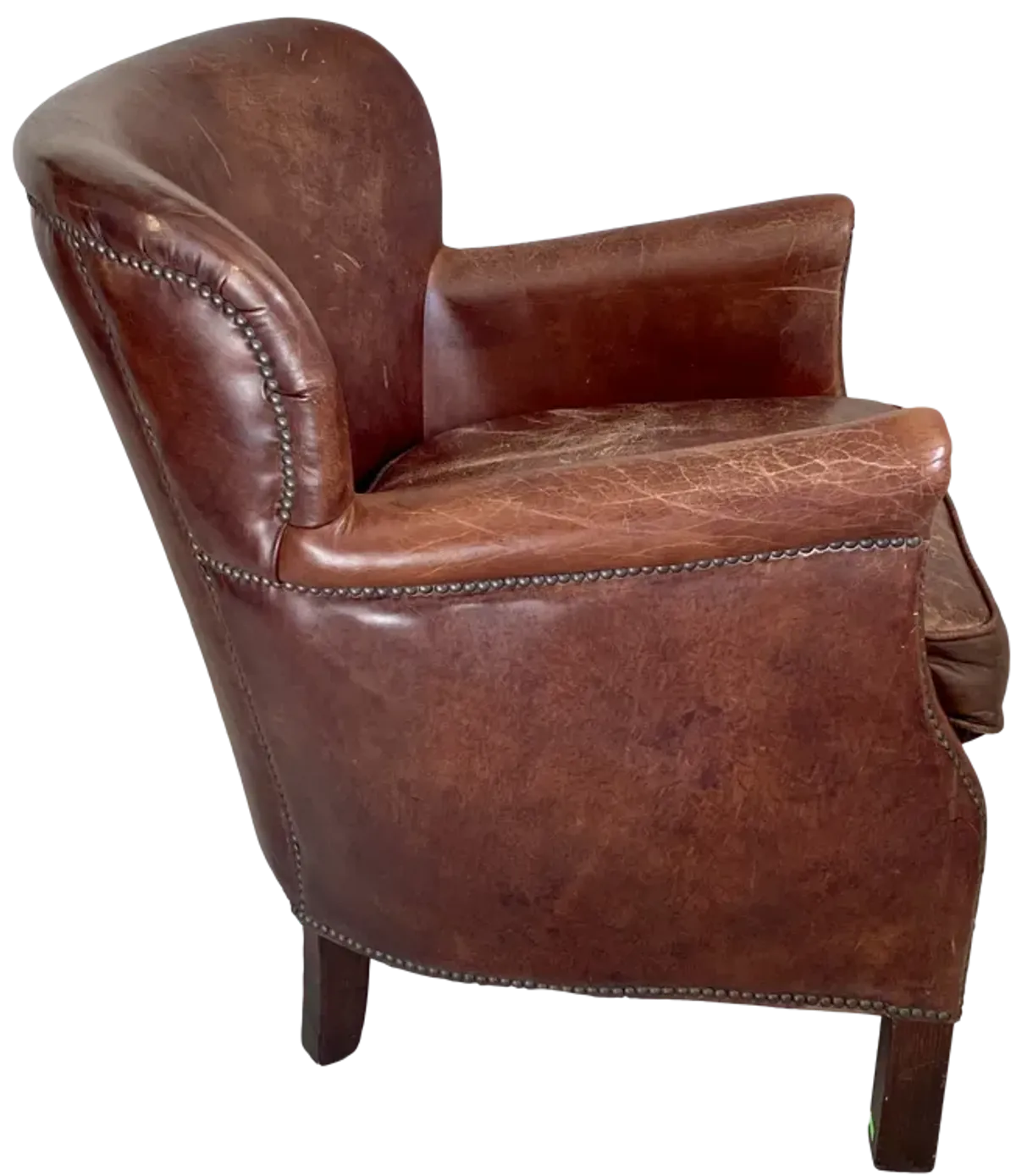 RH Professor's Leather Chair - brown