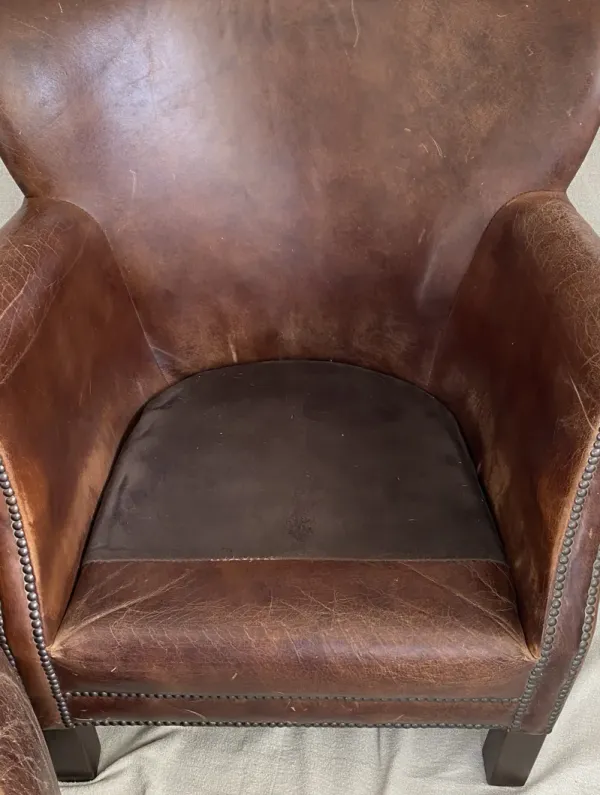 RH Professor's Leather Chair - brown