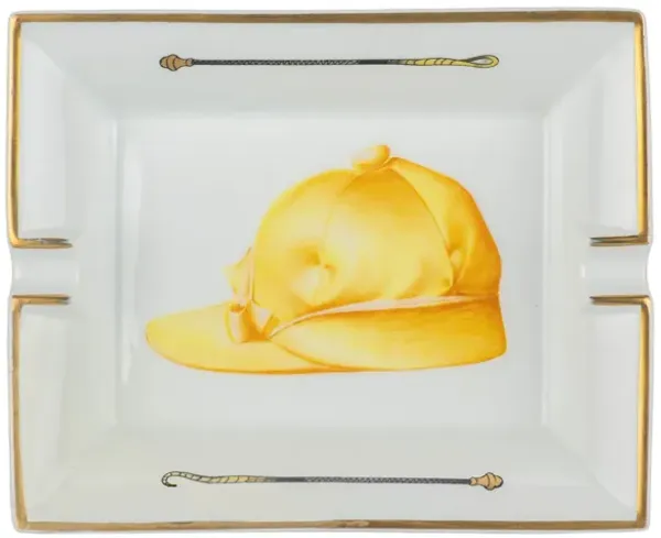 Hermès "Riding Cap" Yellow  Ashtray