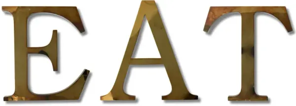 Vintage Metal "EAT" Pub Letters