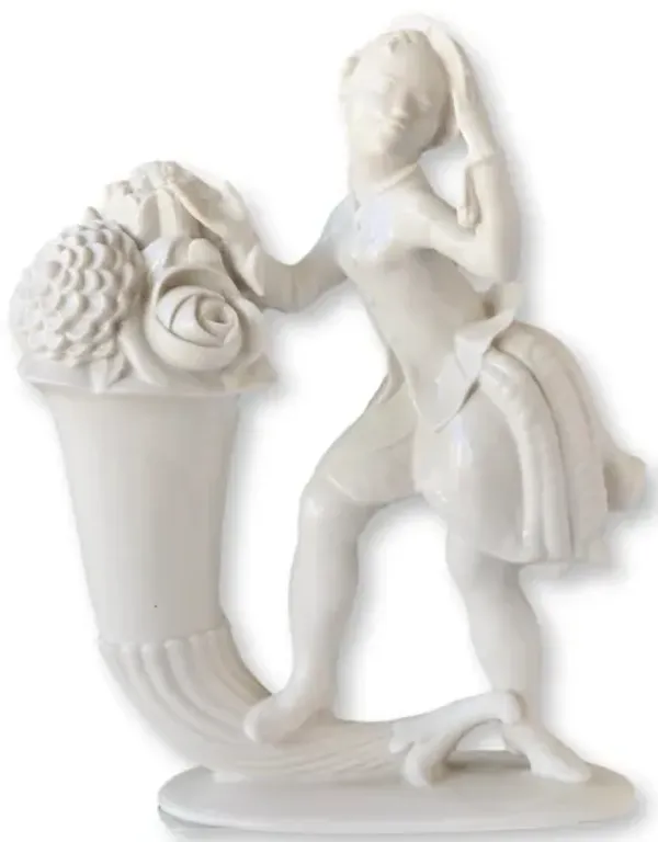 Schwarzburg Pfeiffer Porcelain Figurine - New England Mercantile - White