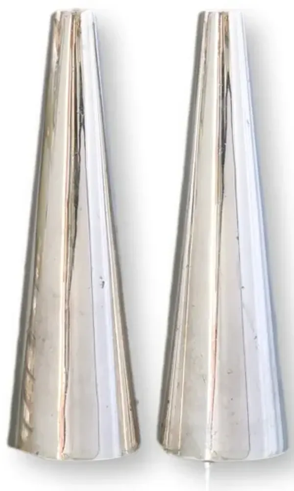 Art Deco C. Dresser Style Salt & Pepper - Rose Victoria - Silver