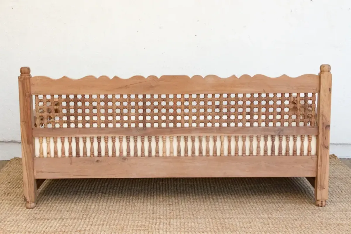 Reclaimed Moroccan Mousharabi Daybed - de-cor - brown - Comfortable, Sturdy